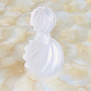 Vintage Frosted Glass Scent Bottle with Lid